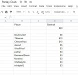 Parlayclub spreadsheet august 9th