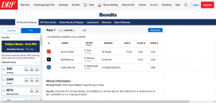 Screenshot 2022 09 01 at 17 04 42 Del Mar   Track Results   09 01 2022 Daily Racing Form
