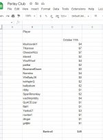 Parlayclub spreadsheet october 11th