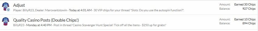 Casino Vip rewards thread and posts