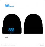 888 Poker Black Cuffed Knitted Hat.jpg